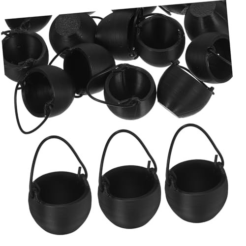 Toddmomy 20 Stück Teiliges Halloween Miniatur Kessel aus Kunststoff Kleine Mini Cauldrons für Partydeko DIY Szene Requisiten Vielseitige Mini Ornamente für Halloween und von Toddmomy