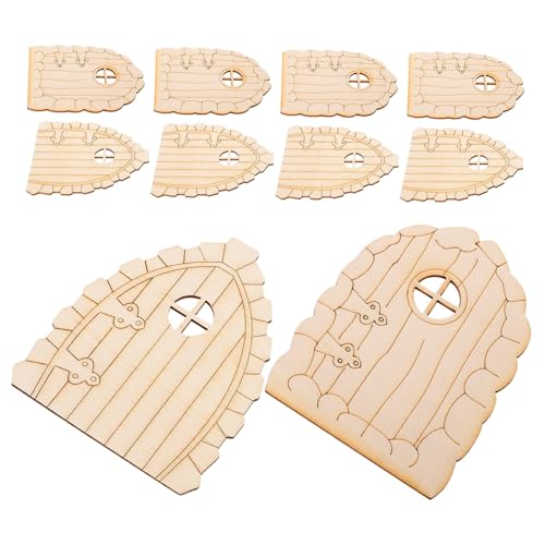 Toddmomy 20 Stück Teiliges Miniatur Holz Fairy Doors Diy Bastelset für Garten und Feengarten Dekoration Naturbelassene Robuste Mini Türen für Kreative Märchenhaus Projekte von Toddmomy
