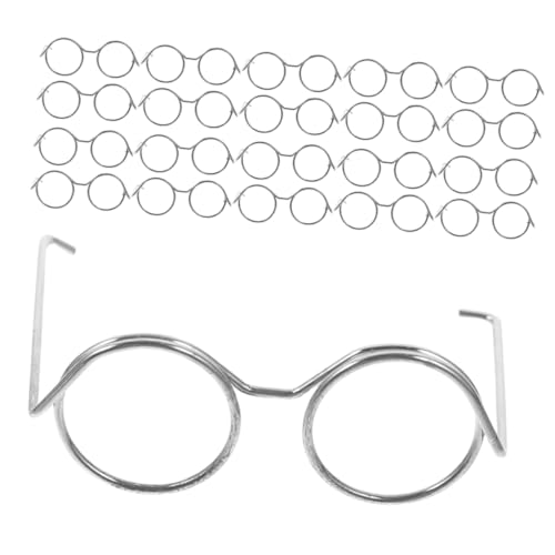 Toddmomy 20 Stück Teiliges Miniatur Puppenbrillen Metallrahmen ohne Gläser Stilvolle Requisiten für Puppen DIY Bastelzubehör Modische Mini Brillen für Puppenkostüme von Toddmomy