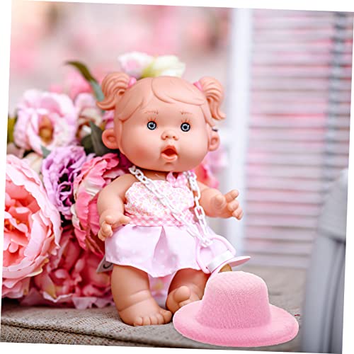 Toddmomy 20 Stück Teiliges Miniatur Puppenhut Kleine Stoffhüte Rosa Vielseitiges DIY Bastelzubehör für Puppen und Foto Requisiten Dekorative Kopfbedeckung von Toddmomy