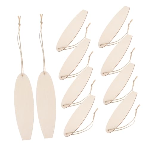 Toddmomy 20Stücke DIY Surfbrett Holz Dekoration Unvollendete Strand Themen Hängeschilder Küsten Ornamente für Zuhause und Veranstaltungen Kreative Bastelideen und Stilvolle von Toddmomy