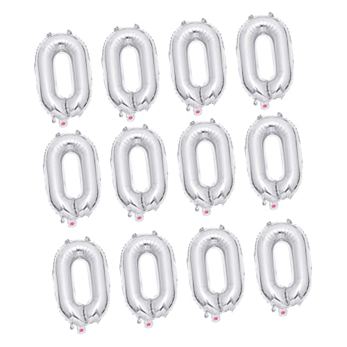 Toddmomy 20Stücke Silbergraue Aluminiumfolienballons Kettenballons für Geburtstagsfeiern Hochzeiten und Partydekoration Wiederverwendbare und Langlebige Partydekorationen von Toddmomy