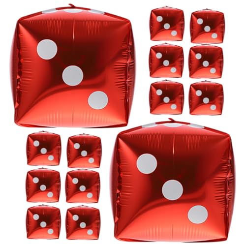 Toddmomy 20Stücke Würfelförmige Aluminiumfolie Luftballons für Themenfeiern Aufblasbare Deko für Spiele und Festlichkeiten für Innen und Außenevents von Toddmomy