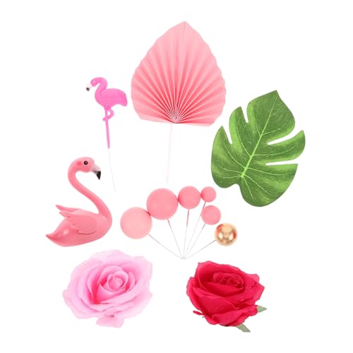 Toddmomy 23 Stück Tortenaufsatz Mit Hawaii- Luau-kuchendekorationen Tropische Geburtstagsdekorationen Hawaiianische Dekorationen Hawaii-partydekorationen Schaum Rosa von Toddmomy
