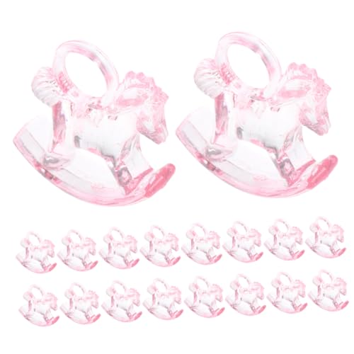 Toddmomy 24 Stück Dusch-Charme zur babyparty Shower Gastgeschenke Shower blaue Schnuller für die Babyparty Mini-Babyflaschen Mini-Babys chupones Acryl Rosa von Toddmomy