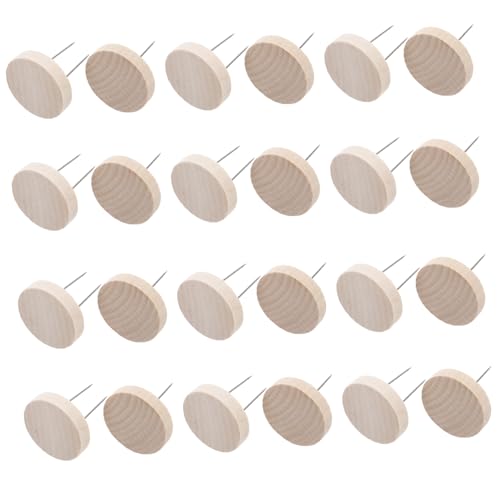 Toddmomy 24 Stück Puppenbasis Quittungshalter Für Den Schreibtisch Empfangsspitze Ausstellungsstand Aus Holz Beleghalterspitze Actionfiguren Stehen Puppenständer Häkelnadel Hölzern Beige von Toddmomy