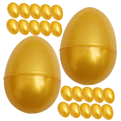Toddmomy 24 Stück Teiliges Goldene Kunststoff Eier Leere Geschenkverpackung Kreative Osterdekoration Spielzeugverpackung für Vielseitige Party und Eventdekoration von Toddmomy
