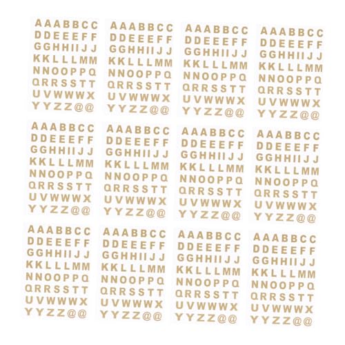 Toddmomy 25 Blatt Transparente Buchstabensticker Selbstklebend Goldfarbene Alphabet Aufkleber Klare Abziehbare Dekoration für Notizbücher Scrapbooking Papierbasteln Sichere von Toddmomy