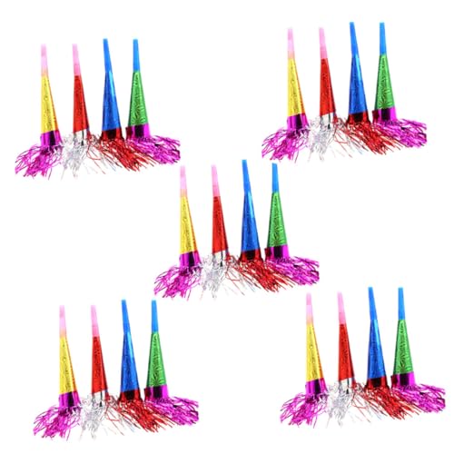 Toddmomy 25 Stück Lautsprecher aus Laserpapier Partybläser und Krachmacher lustige Party-Blowouts Hörner Parteischreier ted Gebläsehorn Blowout Party Gefälligkeiten Plastik von Toddmomy