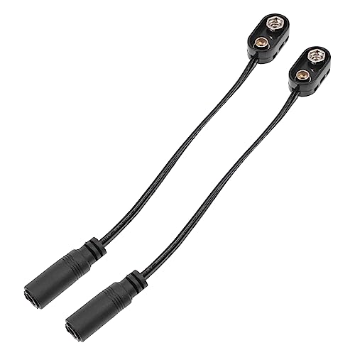 Toddmomy 2Stücke Batteriekabel Langlebig für Musikinstrumente Zuverlässige Verbindung für Effekte und Zubehör von Toddmomy