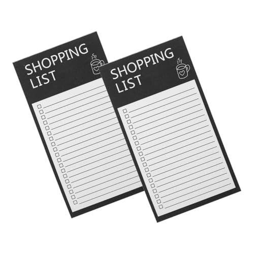 Toddmomy 2Stücke Magnetische Einkaufslisten Notizblöcke Lustige Kühlschrank Organizer mit Englischem Text Wiederverwendbar Einzigartiges Design für Lebensmitteleinkäufe und Erinnerungen von Toddmomy