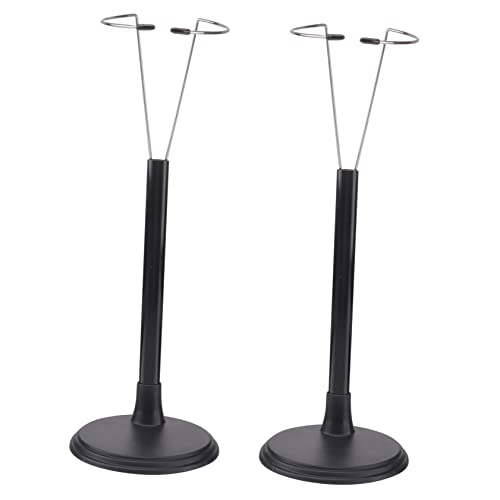 Toddmomy 2Stücke Tragbarer Puppenständer für Puppen Verstellbare Unterstützung für Puppen Display Robuster für Zuhause und Geschäfte Schwarz von Toddmomy