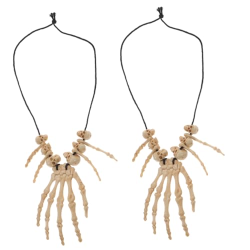 Toddmomy 2Stücke Vintage Skelett Kopf Und Hand Kette Verstellbare Halloween Halskette Aus Langlebigem Harzmaterial Für Cosplay Und Partys Perfektes Accessoire Für Gruselige Outfits Toddmomy 2Stücke Vintage Skelett Kopf Und Hand Kette Verstellbare Halloween Halskette Aus Langlebigem Harzmaterial Für Cosplay Und Partys Perfektes Accessoire Für Gruselige Outfits von Toddmomy