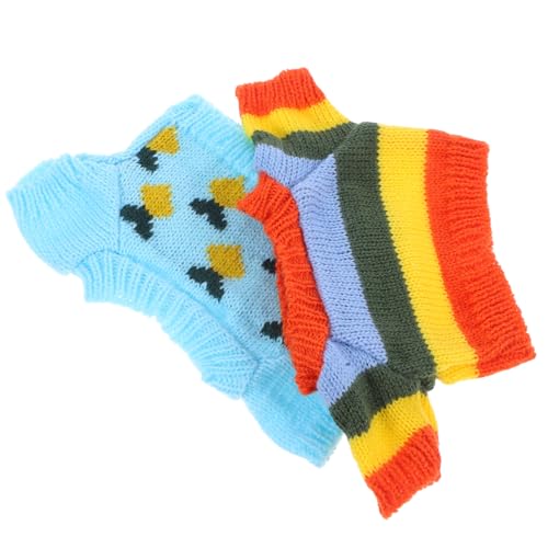 Toddmomy 2pcs Niedliche Winzige Kleidung Für Gefüllte Tiere DIY Plüschpuppe Kleidung Bär Pullover Puppen Ersatz Plüsch Tierkleidung Tragen Kleidung von Toddmomy