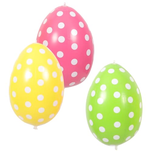 Toddmomy 3 Stück Aufblasbare Osterei-Dekoration luftballons Partydekorationen Partyballons Dekorationen aufblasbare Dekoration Partyzubehör Ballondekorationen Eierballons Zierballons PVC von Toddmomy