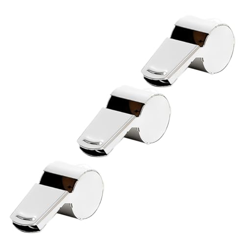 Toddmomy 3 Stück Edelstahl Schiedsrichterpfeifen Professionelle Robuste Tragbare Sportpfeifen für Fußball Trainer Notfall Outdoor Aktivitäten von Toddmomy