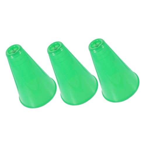 Toddmomy 3 Stück Grüne Kunststoff Megaphone für Outdoor Party Tragbare Stadionhörner als Cheer Noisemaker Langlebiges PP Material Klare Klangverstärkung für Sport Spielveranstaltungen von Toddmomy