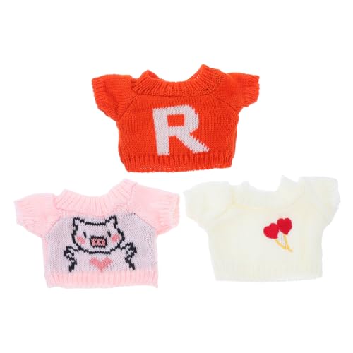 Toddmomy 3 Stück Plüschbär Kleidung Stofftier Shirt Puppe Plüschpuppenkleidung Bärenpuppenkleidung Bärenkostüm Zubehör Kleidung Für Stofftiere Plüschpuppenkleidung von Toddmomy