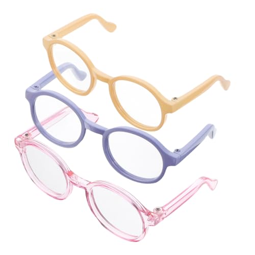 Toddmomy 3 Stück Puppenbrille Gläser Festliche Brille Tun So, Als Ob Sie Eine Brille Hätten Miniaturbrille Requisiten Neuheit Brille Puppe Verkleiden Sich Brillen Plastik von Toddmomy