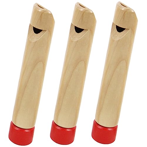 Toddmomy 3 Stück Teiliges Holzpfeifen für Pädagogische Holzflöten Sicher Verarbeitet Leicht und Tragbar Fördert Musikalische Entwicklung und Hörvermögen für Junge Mädchen und von Toddmomy