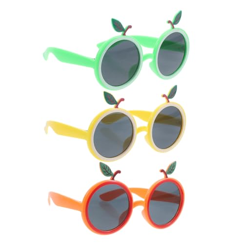 Toddmomy 3 Stück Teiliges Party Sonnenbrillen mit Lustigem Hawaii Frucht Design Bunte Orange Brillen in Gelb Grün und Orange Ausgefallene Spaßbrillen für Karneval Festival und Kostümparty von Toddmomy