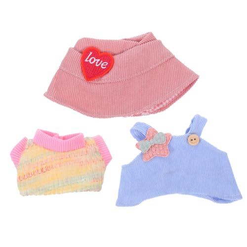 Toddmomy 3 Teiliges Puppenkleidungsset Puppenoverall Babypuppenkleidung Puppenkleidung Puppenzubehör Puppenhut In Herzform Puppen T Shirt Puppen Cosplay Kostüm Puppenkostüm von Toddmomy