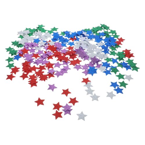 Toddmomy 300 Stück Teiliges Foam Star Sticker Selbstklebend Bunte Schaumstoff Sterne Rot Grün Blau und Silber für DIY Bastelprojekte Scrapbooks Dekoration Glatten Oberflächen von Toddmomy
