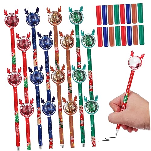 Toddmomy 36 Stück Weihnachtsstifte mit Rentier Blaue Rote Grüne und Braune Tintenroller für Kreative und Feiertagsdekorationen Toddmomy 36 Stück Weihnachtsstifte mit Rentier Blaue Rote Grüne und Braune Tintenroller für Kreative und Feiertagsdekorationen von Toddmomy