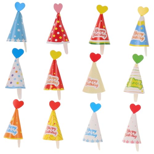 Toddmomy 36Stücke Mini Geburtstagshüte Cupcake Topper Für Kindergeburtstag Vielseitige Tortendekoration Mit Verschiedenen Designs Ergänzung Für Ihre Party Desserts Toddmomy 36Stücke Mini Geburtstagshüte Cupcake Topper Für Kindergeburtstag Vielseitige Tortendekoration Mit Verschiedenen Designs Ergänzung Für Ihre Party Desserts von Toddmomy