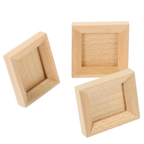 Toddmomy 3Stücke Fotorahmen Aus Holz Puppenhaus Dekoration Kleine Bilderrahmen Zum Basteln Für DIY Projekte Für Mini Hausliebhaber Und Kreative von Toddmomy