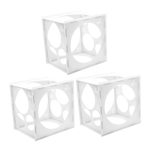 Toddmomy 3Stücke Kunststoff Ballon Messbox Präziser Ballon Größenmesser mit Löchern für Einfache und Effiziente Messungen für Feierlichkeiten Kompaktes Design von Toddmomy