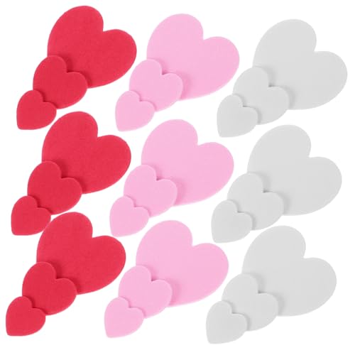 Toddmomy 3er Packungen Eva Herz Sticker Farben Selbstklebend Langlebig Vielseitig für DIY Bastelprojekte Geschenkverpackungen Umschläge und Partydekoration Fördert Feinmotorik bei Kindern von Toddmomy