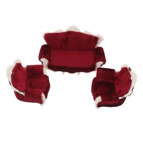 Toddmomy 3stücke Miniatursofa Aus Samtstoff Viktorianisches Design Für Puppenhausmöbel Set Für Miniaturdekoration Rollenspielmöbel Und Puppenhauszubehör von Toddmomy