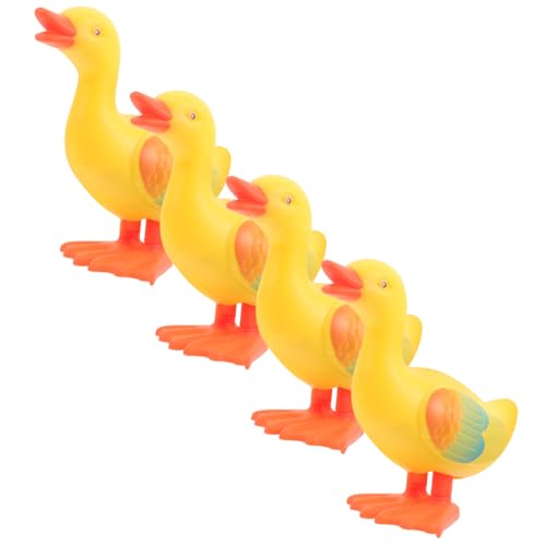 Toddmomy 4 STÜCKE Teiliges Aufziehspielzeug Enten Batteriefrei mit Federmotor für Springende Gummienten als Partygeschenke und Mitgebsel Leicht Tragbar für Geburtstage und Weihnachten von Toddmomy