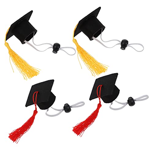 Toddmomy 4 Stück Dr. Puppenhut Miniatur-puppenhüte Abschlusskappe Mini-grad-kappe Party Klein Winzig Erwachsene Miniaturpuppen Abschlusshut Für Welpen Tragen Bären Absolvent Schön Polyester von Toddmomy