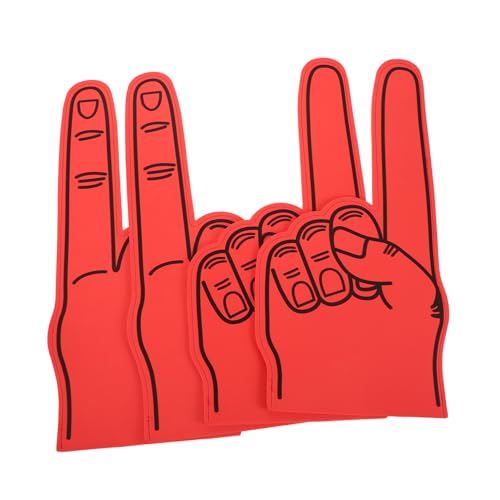 Toddmomy 4 Stück Eva Schaumstoff Finger Robuste Cheerleading Hand Props Vielseitige Sport Party Favors für Fußball Basketball Baseball Leichte Tragbare Fanartikel Leuchtendem Rot Toddmomy 4 Stück Eva Schaumstoff Finger Robuste Cheerleading Hand Props Vielseitige Sport Party Favors für Fußball Basketball Baseball Leichte Tragbare Fanartikel Leuchtendem Rot von Toddmomy