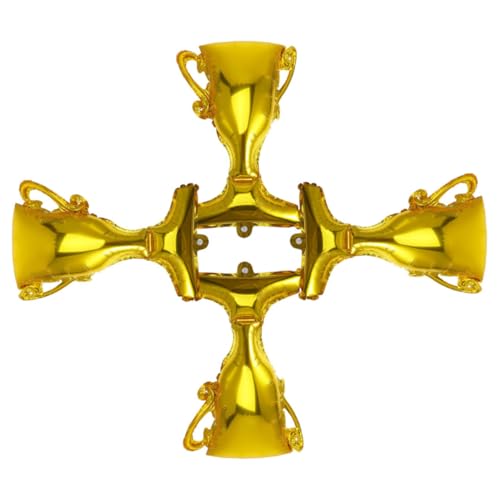 Toddmomy 4 Stück Goldene Pokal Luftballons Folienballons für Abschlussfeiern Kreative Partydekoration und Einzigartige Langlebig und Elegant für Jede von Toddmomy