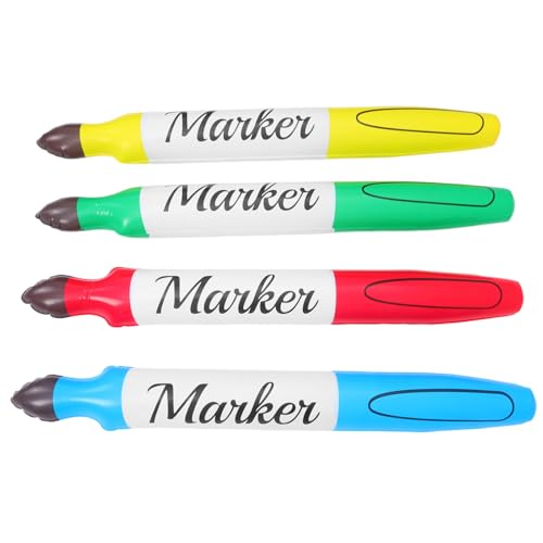 Toddmomy 4 Stück Teiliges Aufblasbares Riesen-marker-set in Leuchtenden Farben Wiederverwendbar Leicht und Tragbar Schnelles Aufblasen für Schulanfang Partydekoration Foto-requisiten für von Toddmomy