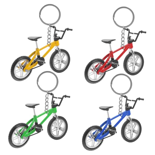 Toddmomy 4 Stücke Kleiner Fahrradmodell Schlüsselanhänger Finger Mountainbike Anhänger Dekorative Fahrradzubehör für Radfahrer Kreative Tischdekoration für Freunde und Familie von Toddmomy