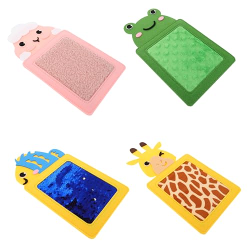 Toddmomy 4-teilige Sensorische Filzmatten Für Kinder, Strukturierte Taktile Pads Zur Verbesserung Der Hand-Augen-koordination Und Der Tastwahrnehmung Für Therapie Und Früherziehung von Toddmomy