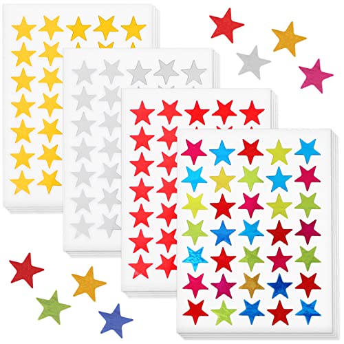 Toddmomy 40 Blätter Sterne Sticker-Set,Kinder Stern Aufkleber Für Kinder Belohnen DIY Scrapbooking Karten Dekoration Geschenk von Toddmomy