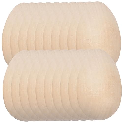 Toddmomy 40 Stück Teiliges Holz Eier Blanke Glatte Oberfläche zum Bemalen und Basteln Kinderfreundliches DIY Holzspielzeug für Kreative Ostereier Dekoration und Handwerksprojekte von Toddmomy