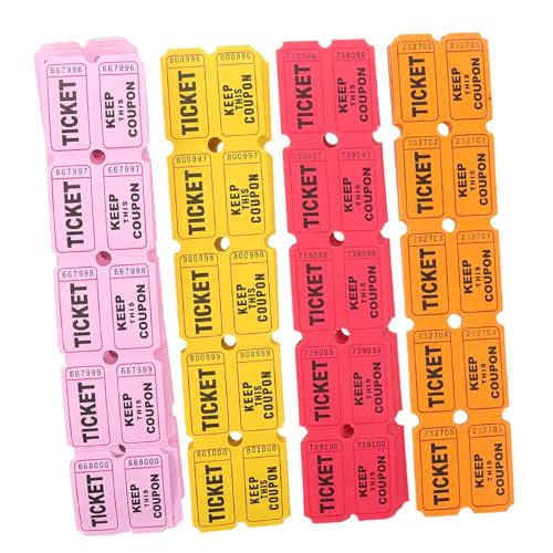 Toddmomy 400 Stück Raffle Tickets Rolle Rot Gelb Orange Tombola Lose für Veranstaltungen Klassenpreise Partys und Türverlosungen Bunte Spielkarten für Festliche Gewinnspiele Toddmomy 400 Stück Raffle Tickets Rolle Rot Gelb Orange Tombola Lose für Veranstaltungen Klassenpreise Partys und Türverlosungen Bunte Spielkarten für Festliche Gewinnspiele von Toddmomy