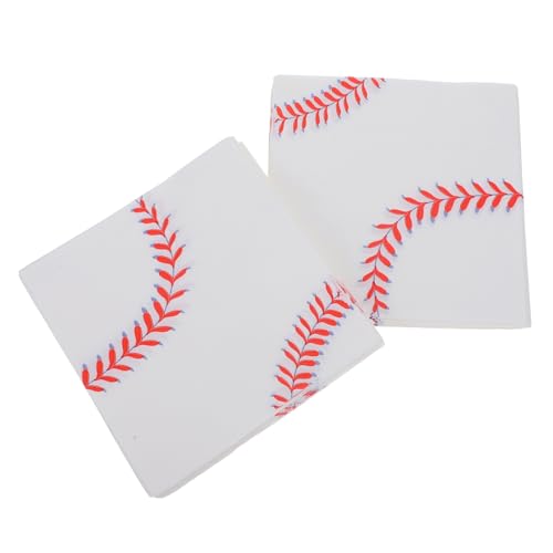 Toddmomy 40Stücke Baseball Muster Servietten Einweg Papierservietten Für Baseball Party Dekorationen Tischdekoration Für Sport Mottopartys Elegantes Design Für Unvergessliche von Toddmomy