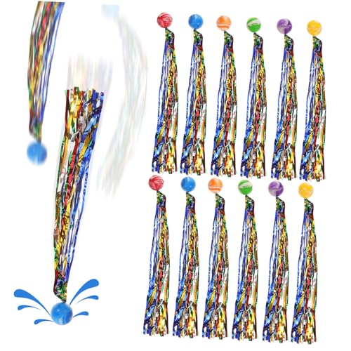 Toddmomy 40Stücke Hüpfbälle mit Bunten Luftschlangen Springende Gummibälle für Lustige Partygeschenke für Geburtstagsfeiern und Sommeraktivitäten von Toddmomy