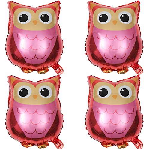 Toddmomy 4Pcs Owl Formballons Cartoon Owl Ballon Forest Eulenballons Tierballballons für Babyparty Geburtstag Hochzeitsfeier Dekoration von Toddmomy