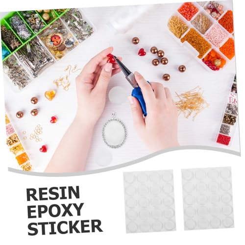 Toddmomy 5 Blatt Runde Transparente Patch Epoxidharz Aufkleber Selbstklebend Wasserfest für DIY Schmuck Uhr Vase Dekoration von Toddmomy
