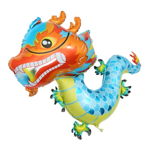 Toddmomy 5 Stück Drachen Luftballons aus Aluminiumfolie für Chinesisches Neujahr für Frühlingsfest Deko Langlebige und Platzsparende Partydekoration von Toddmomy