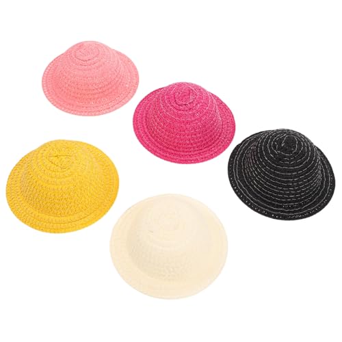 Toddmomy 5 Stück Kleine Handgewebte Puppenhüte, Miniatur-strickhüte, Party-getränke, Cupcake-Topper Für Puppenhausspiele, DIY-bastelprojekte Und Puppen-ankleide von Toddmomy
