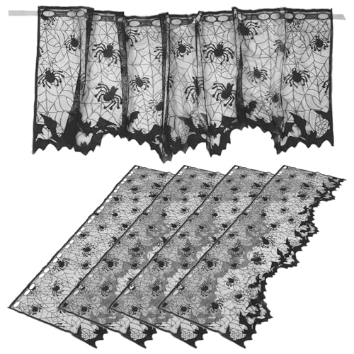 Toddmomy 5 Stück Schwarze Spitze mit Spinnennetz Akzenten für Festliche Tischdekorationen und Vielseitige Heimdekorationen Toddmomy 5 Stück Schwarze Spitze mit Spinnennetz Akzenten für Festliche Tischdekorationen und Vielseitige Heimdekorationen von Toddmomy